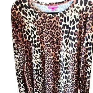 Westwind (LA brand) xl/2xl super stretchy long sleeve‎ cheetah print top .NWOT